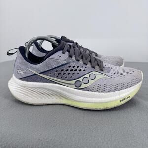 Saucony Ride 17 Shoes Womens Size 9 Gray Cushioned Running Sneakers S10924-110‎